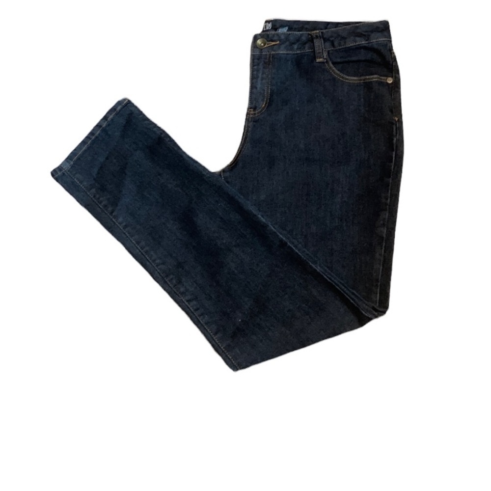 Apt. 9 Size 14 Very Dark Wash High Rise Skinny Jeans with Side Zipper